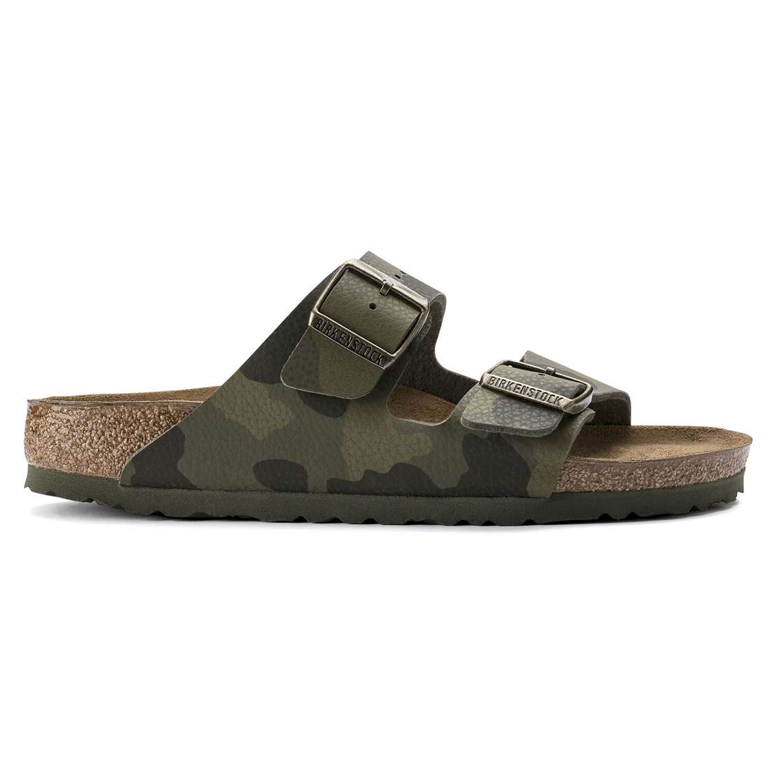 Camo Green Birkenstock Arizona Birko-Flor Women's Two Strap Sandals | W5eZRC9wzgQ