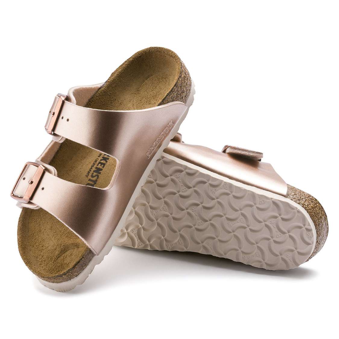 Copper Birkenstock Arizona Birko-Flor Kids' Girls Sandals | 5hFLse1uYLG