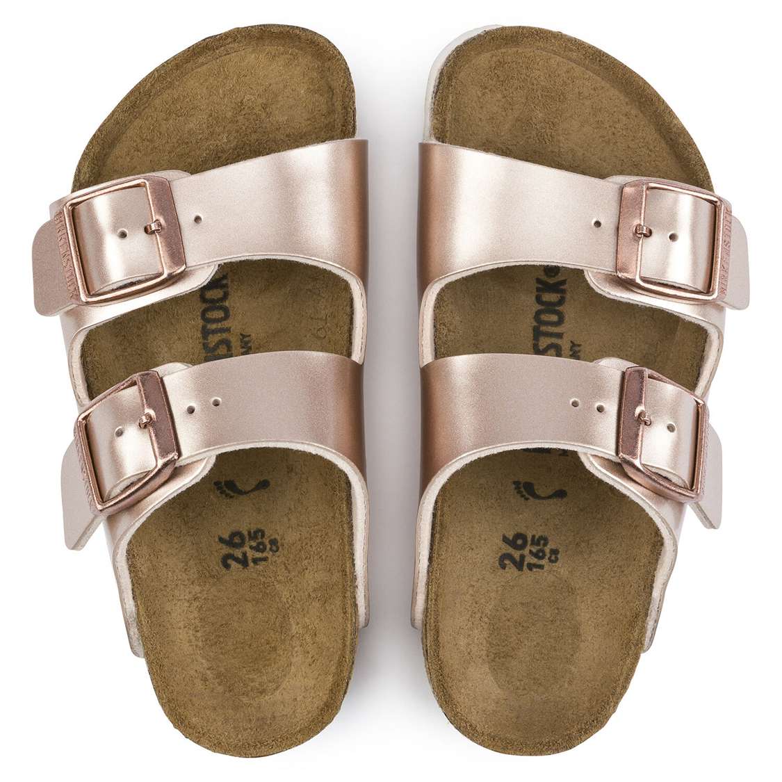 Copper Birkenstock Arizona Birko-Flor Kids' Girls Sandals | 5hFLse1uYLG