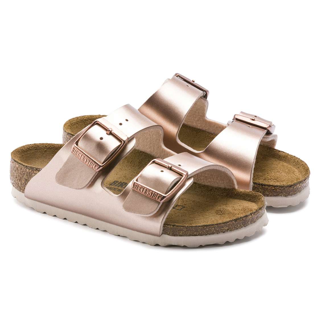 Copper Birkenstock Arizona Birko-Flor Kids' Girls Sandals | 5hFLse1uYLG