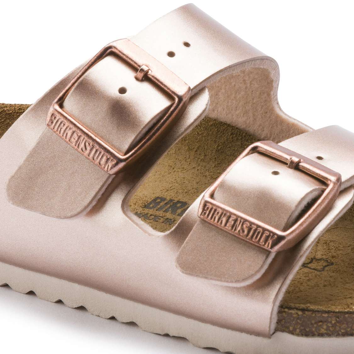 Copper Birkenstock Arizona Birko-Flor Kids' Girls Sandals | 5hFLse1uYLG