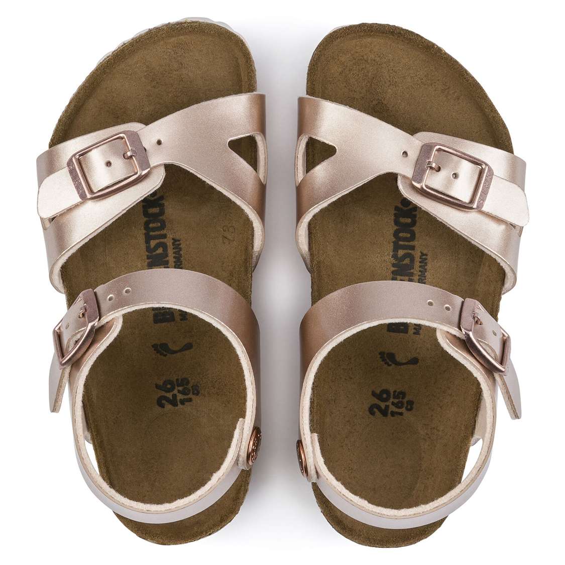 Copper Birkenstock Rio Birko-Flor Kids' Girls Sandals | ptdNtk8jABd