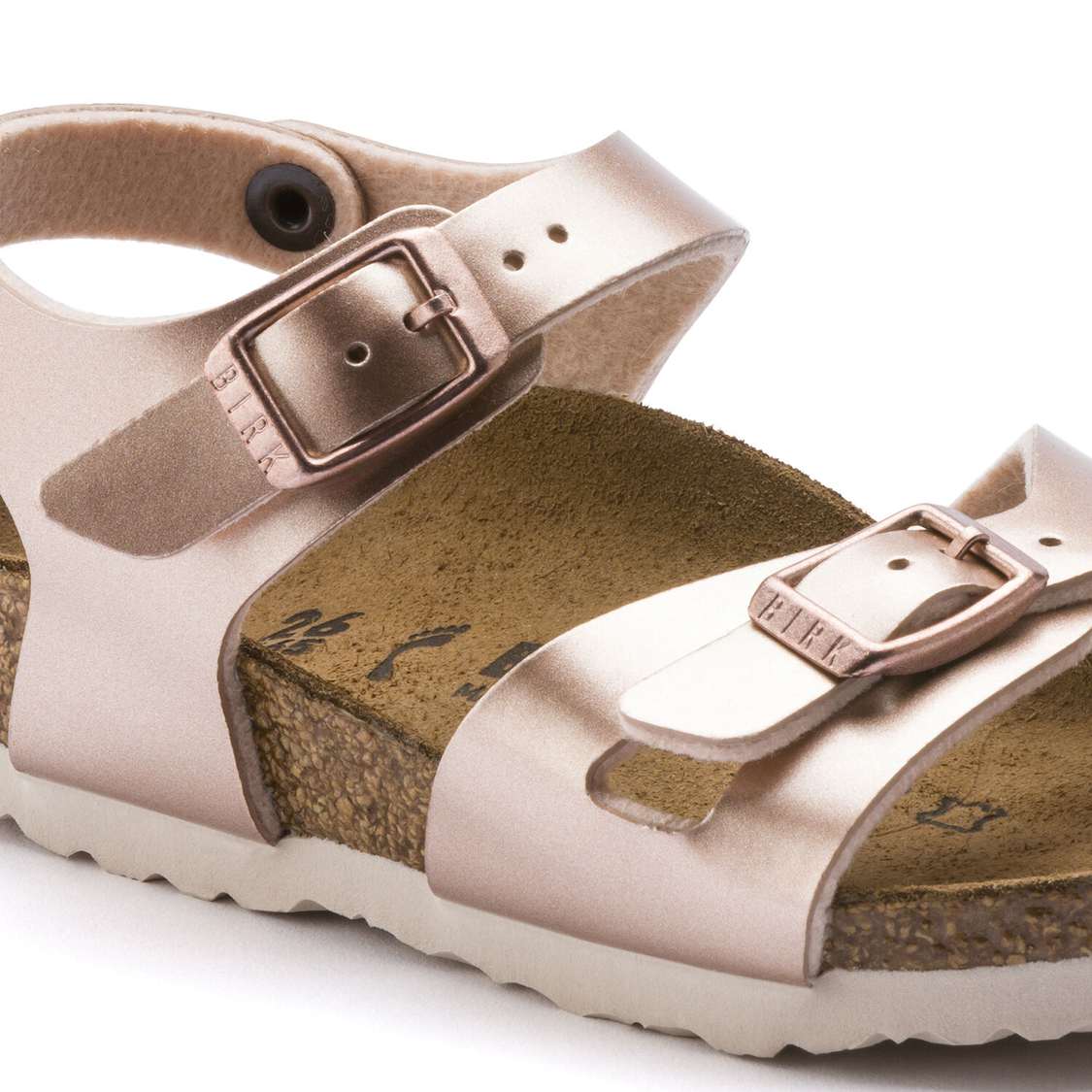 Copper Birkenstock Rio Birko-Flor Kids' Girls Sandals | ptdNtk8jABd