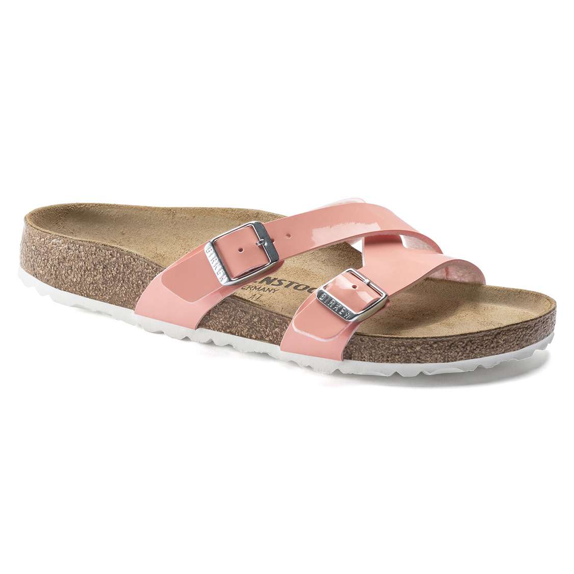 Coral Birkenstock Yao Balance Birko-Flor Patent Women\'s Multi Strap Sandals | gwTOcTzMmQz