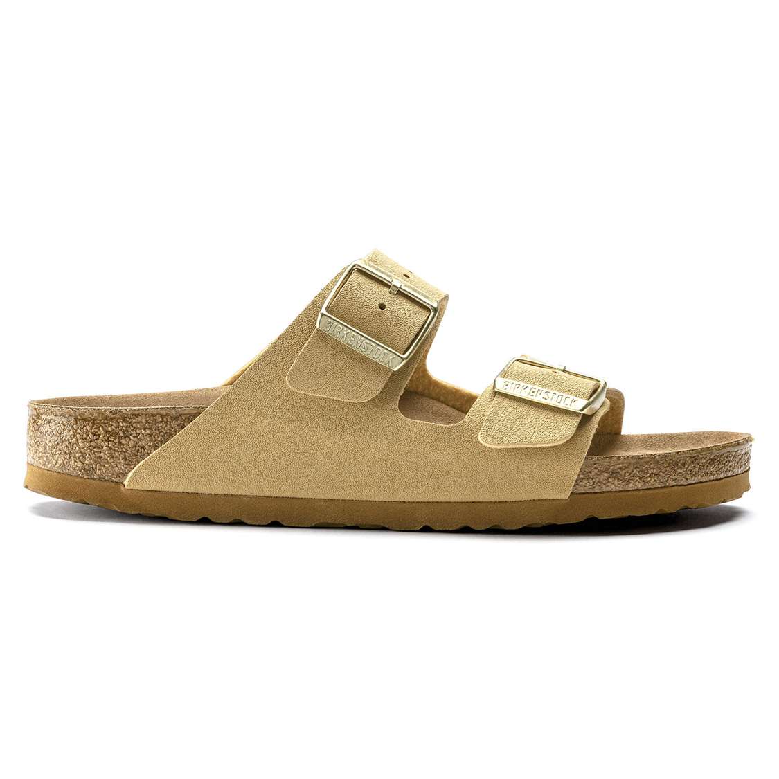 Cream Birkenstock Arizona Vegan Birkibuc Women's Two Strap Sandals | KP91z8x17QS