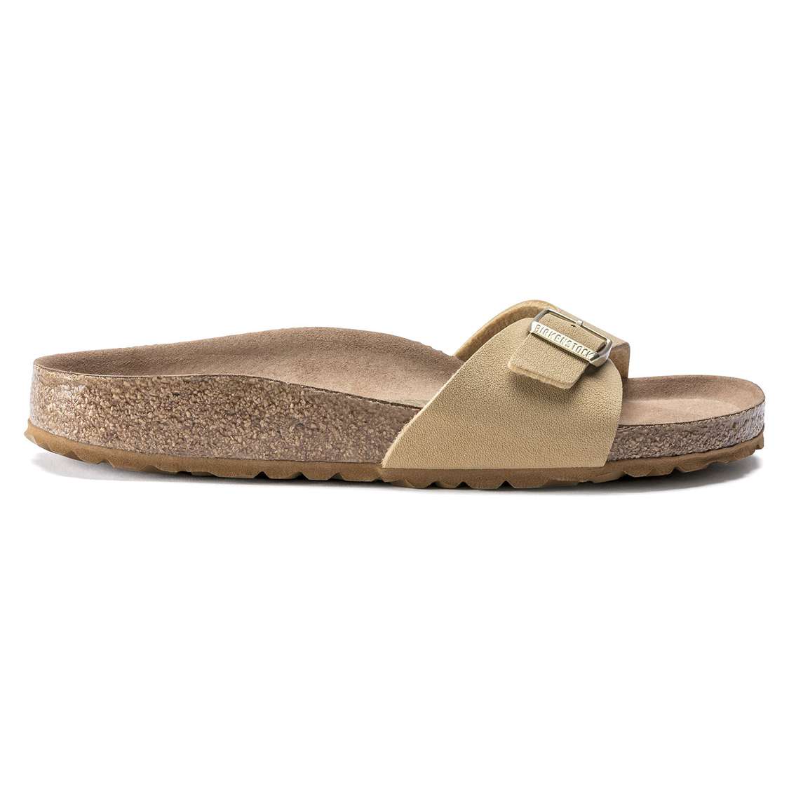 Cream Birkenstock Madrid Vegan Birko-Flor Women's One Strap Sandals | pSy3XEJlTB1