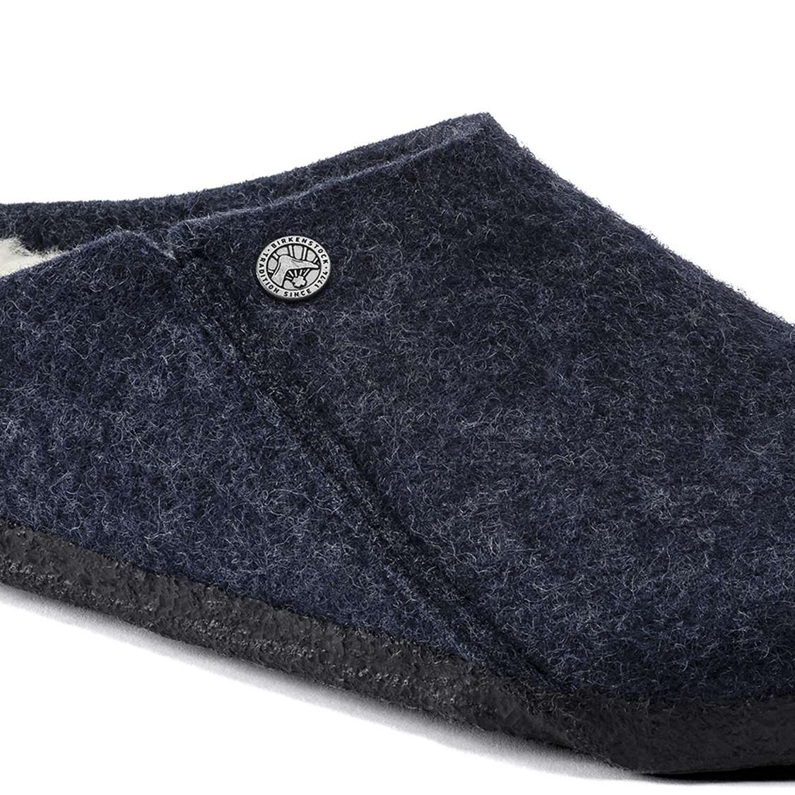 Dark Blue Birkenstock Zermatt Wool Felt Men's Clogs | IH6AdSoMkZZ