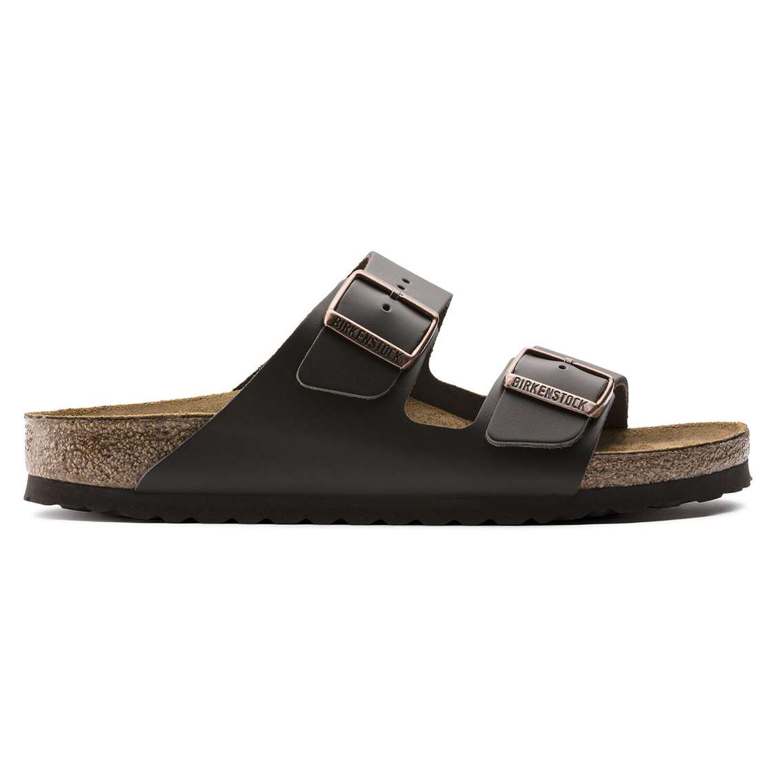 Dark Brown Birkenstock Arizona Leather Women's Two Strap Sandals | YCbRc7HCBGK