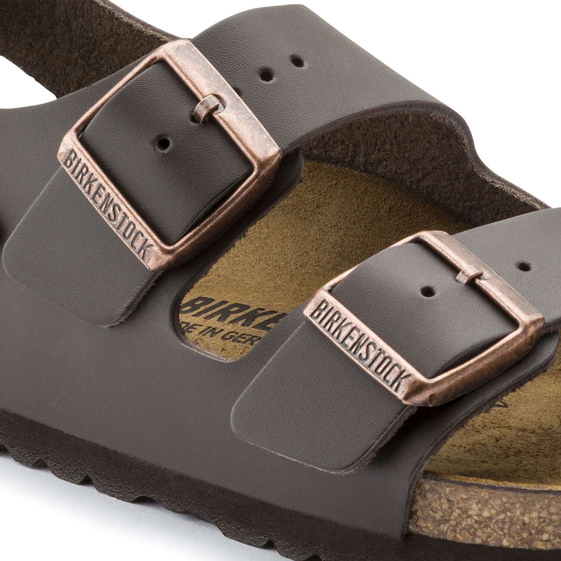 Dark Brown Birkenstock Milano Leather Men's Two Strap Sandals | DKBdBaxEE1J