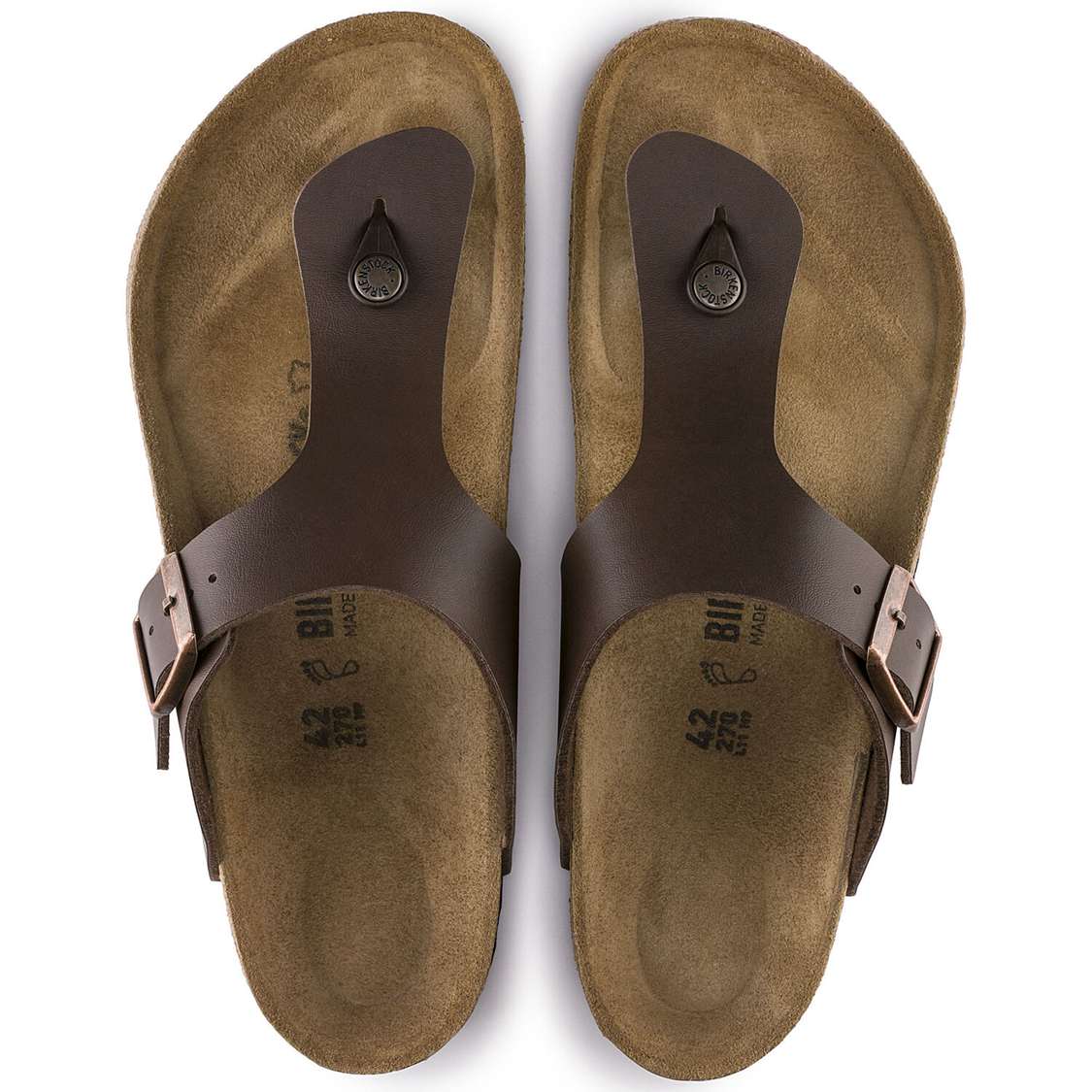 Dark Brown Birkenstock Ramses Birko-Flor Men's Thong | T94AR9auD9U