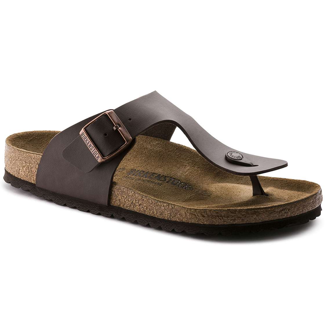 Dark Brown Birkenstock Ramses Birko-Flor Men\'s Thong | T94AR9auD9U