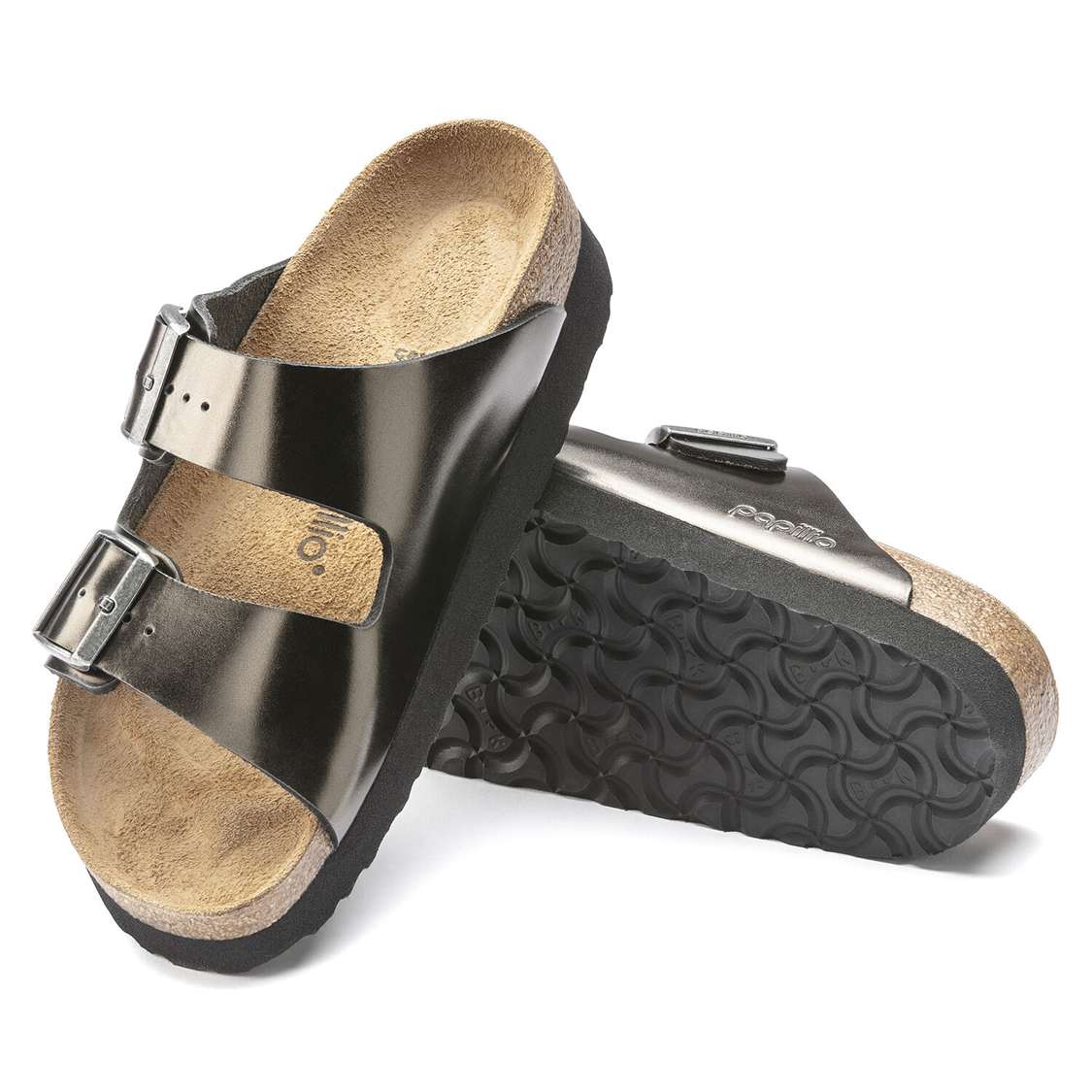 Dark Grey Birkenstock Arizona Platform Leather Women's Platforms Sandals | rLeVgHfT6a1