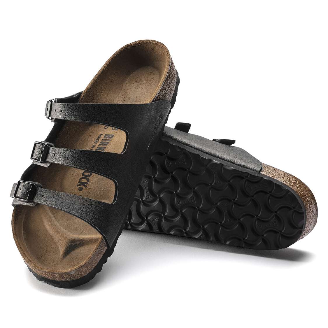 Dark Grey Birkenstock Florida Fresh Birko-Flor Women's Multi Strap Sandals | PTatCioIjZO