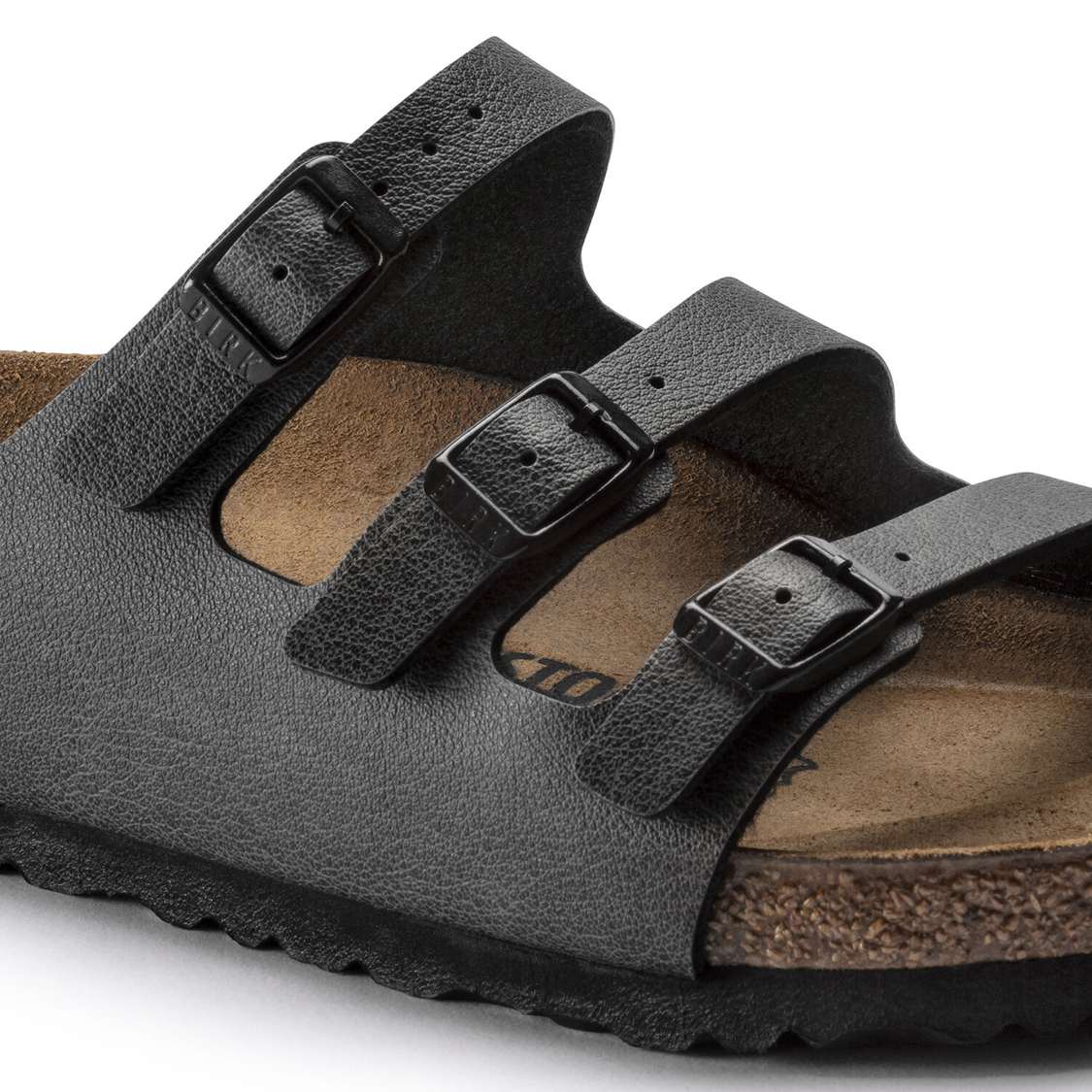 Dark Grey Birkenstock Florida Fresh Birko-Flor Women's Multi Strap Sandals | PTatCioIjZO