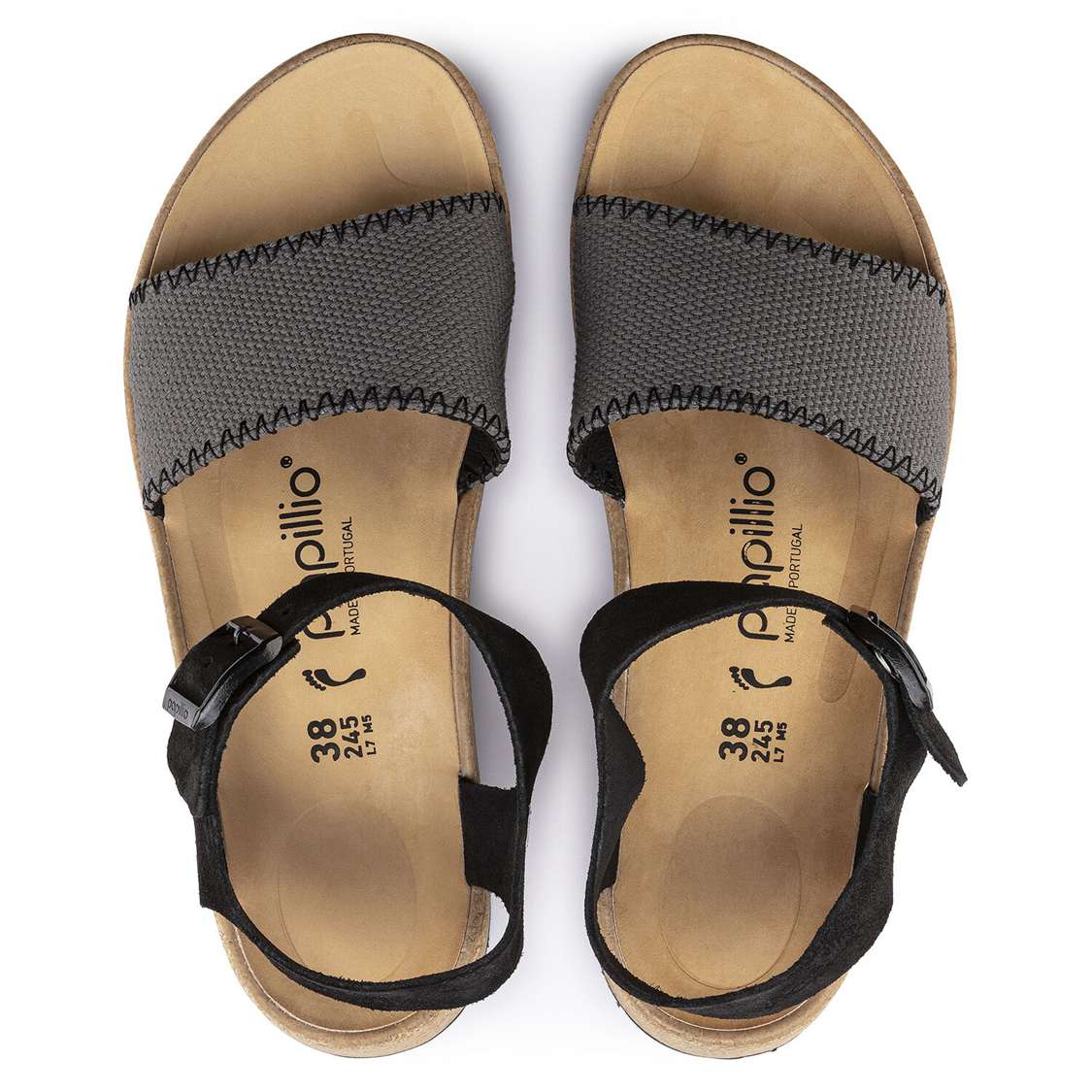 Dark Grey Birkenstock Glenda Suede Leather/Textile Women's Platforms Sandals | aEXMotfORTK