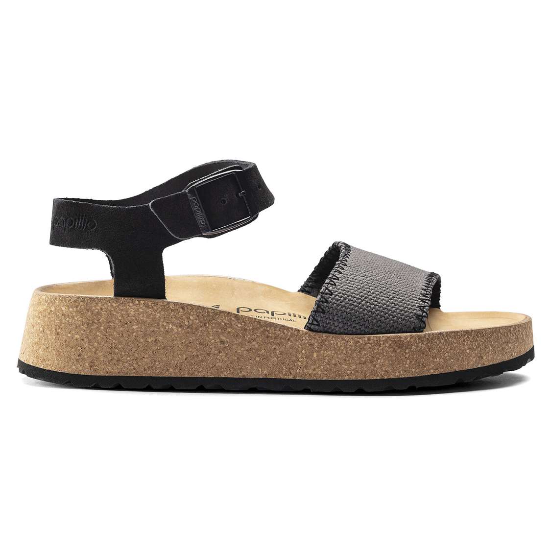 Dark Grey Birkenstock Glenda Suede Leather/Textile Women's Platforms Sandals | aEXMotfORTK