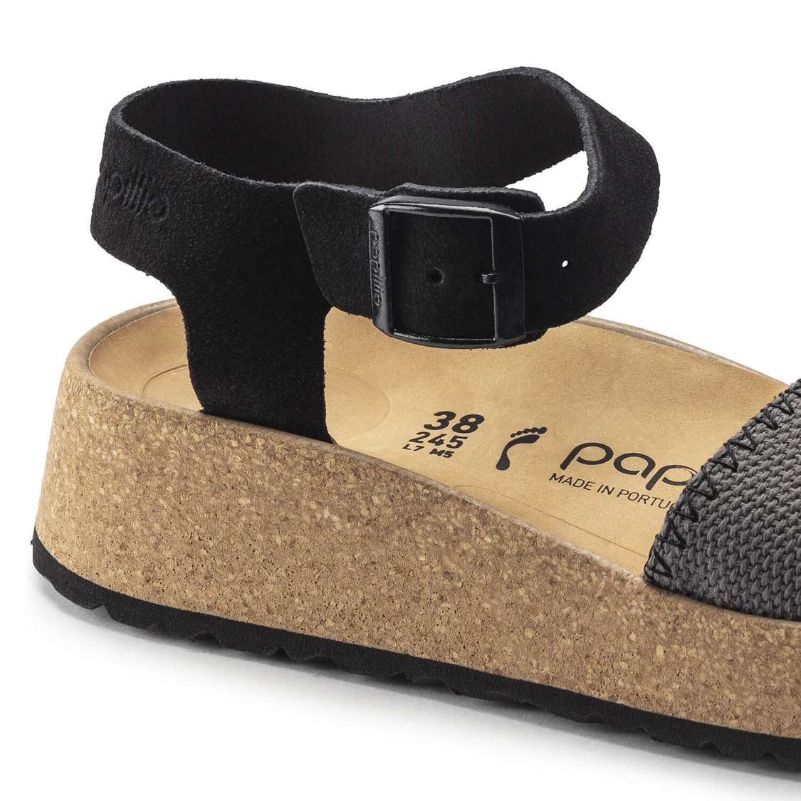 Dark Grey Birkenstock Glenda Suede Leather/Textile Women's Platforms Sandals | aEXMotfORTK