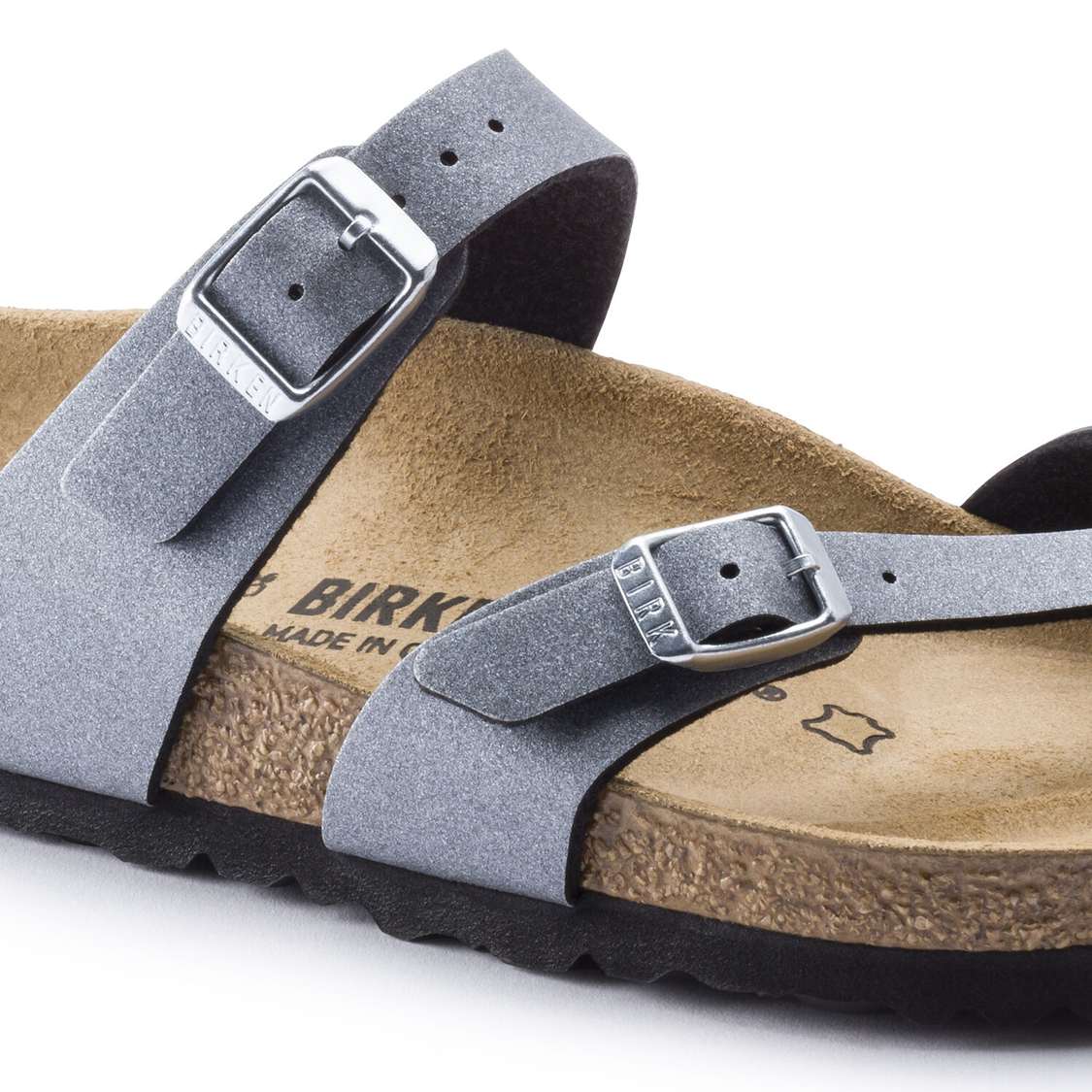 Dark Grey Birkenstock Mayari Birko-Flor Women's Multi Strap Sandals | CRmvebC1aAE