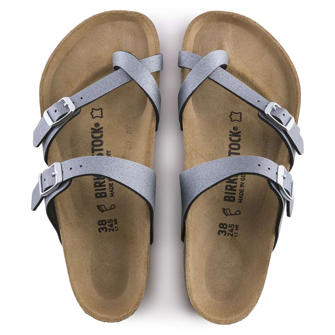 Dark Grey Birkenstock Mayari Birko-Flor Women's Two Strap Sandals | ZOsM8gy7a4i