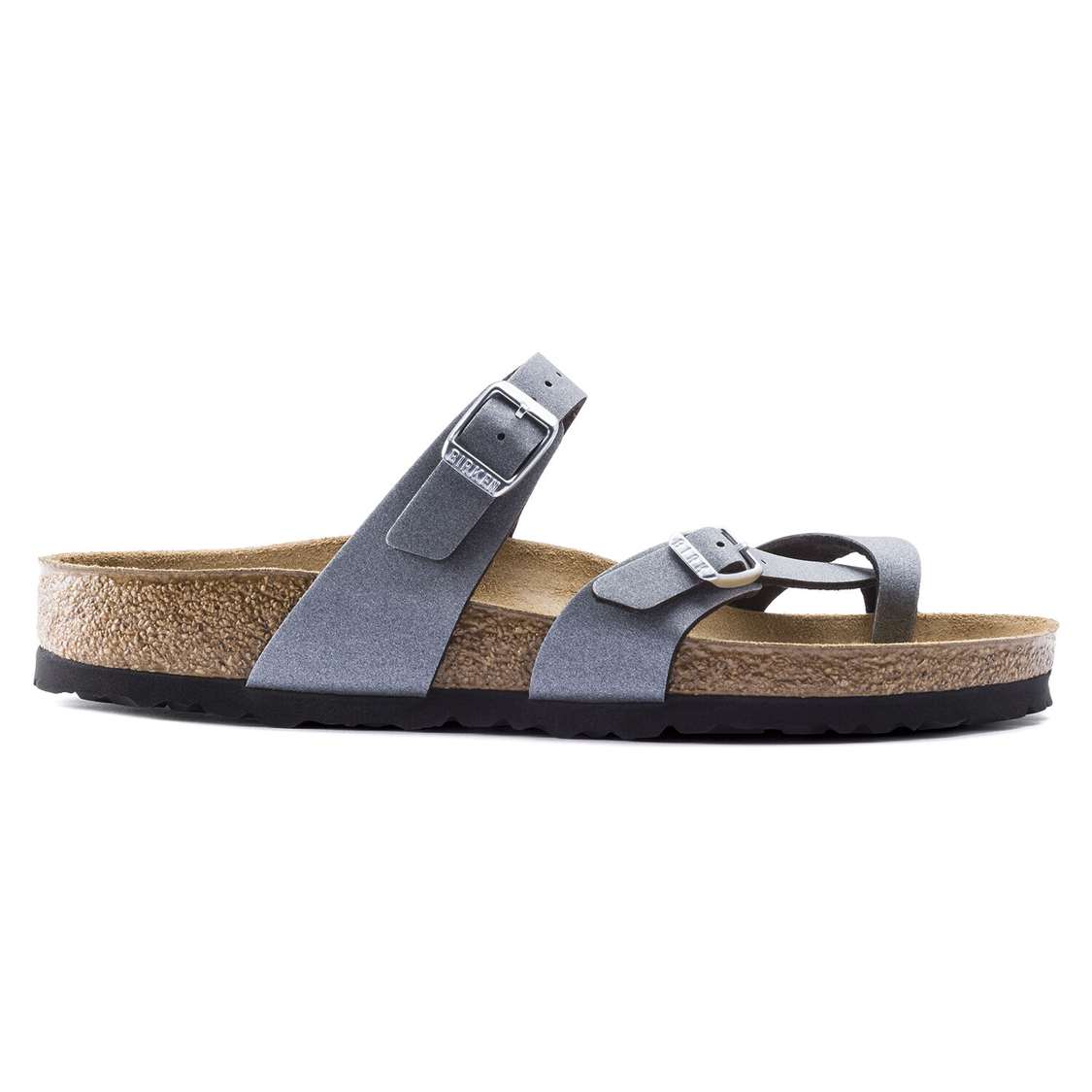 Dark Grey Birkenstock Mayari Birko-Flor Women's Two Strap Sandals | ZOsM8gy7a4i