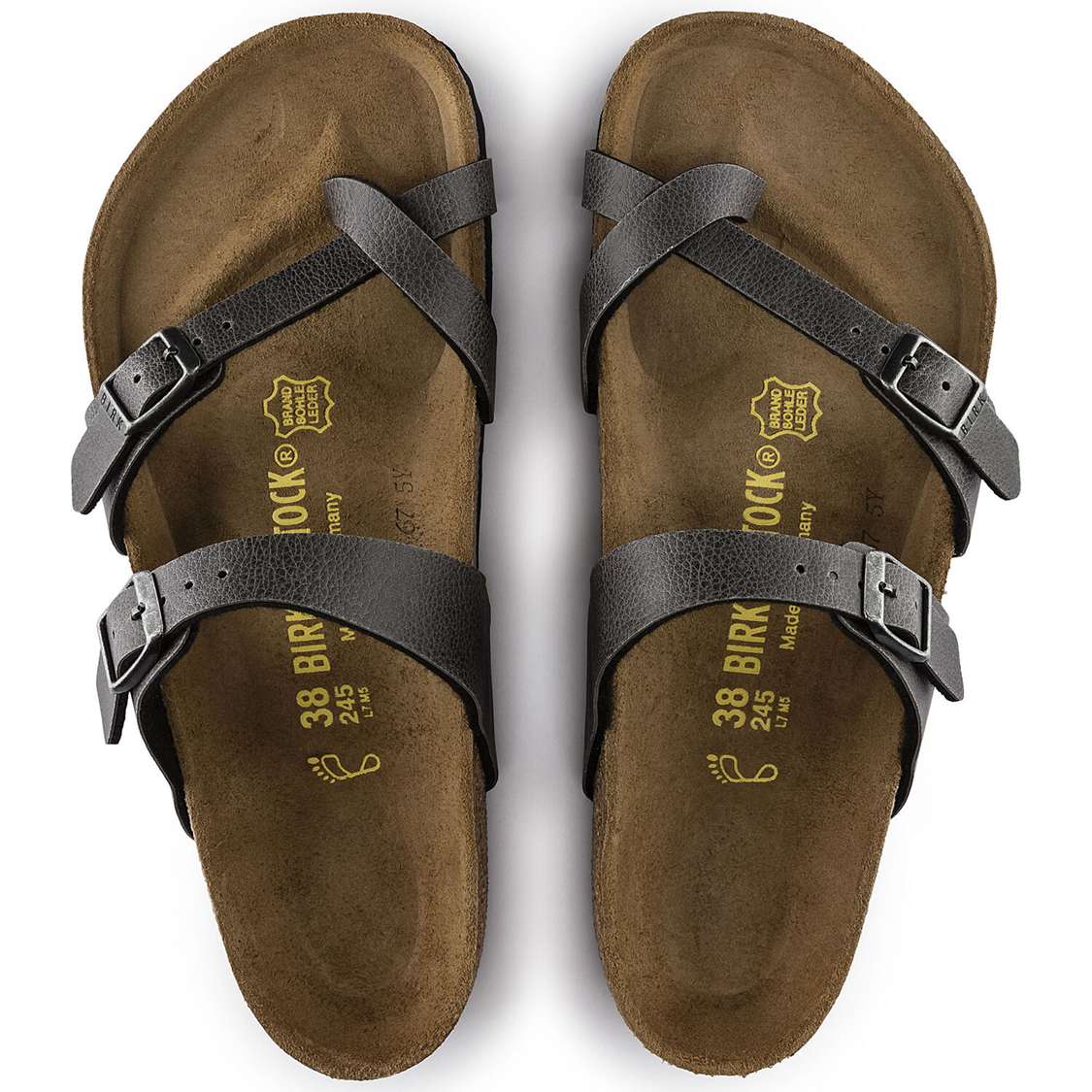 Dark Grey Birkenstock Mayari Birko-Flor Women's Multi Strap Sandals | kA5lDRAWabR