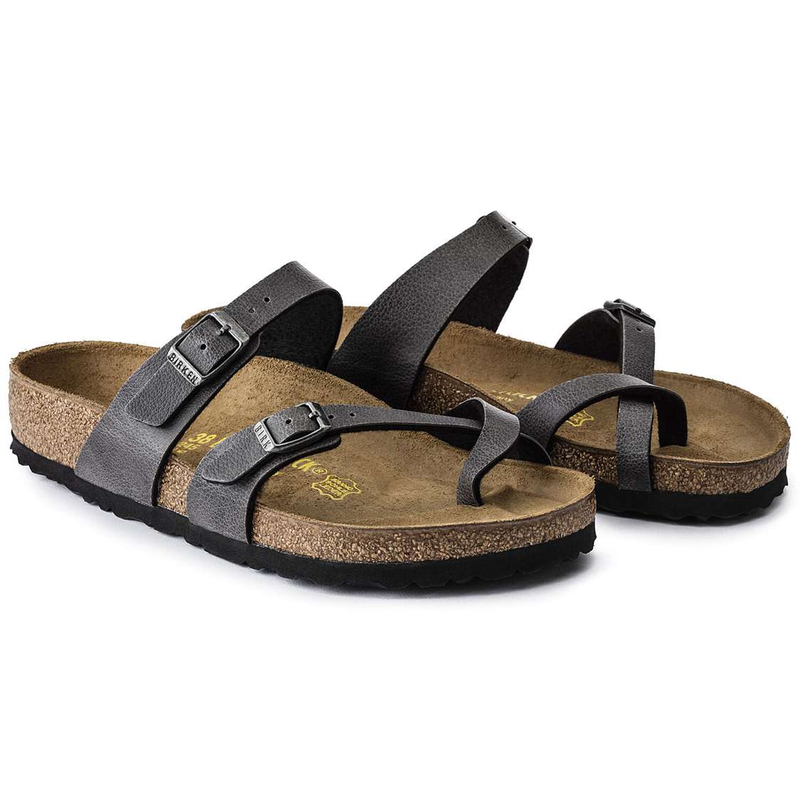 Dark Grey Birkenstock Mayari Birko-Flor Women's Multi Strap Sandals | kA5lDRAWabR