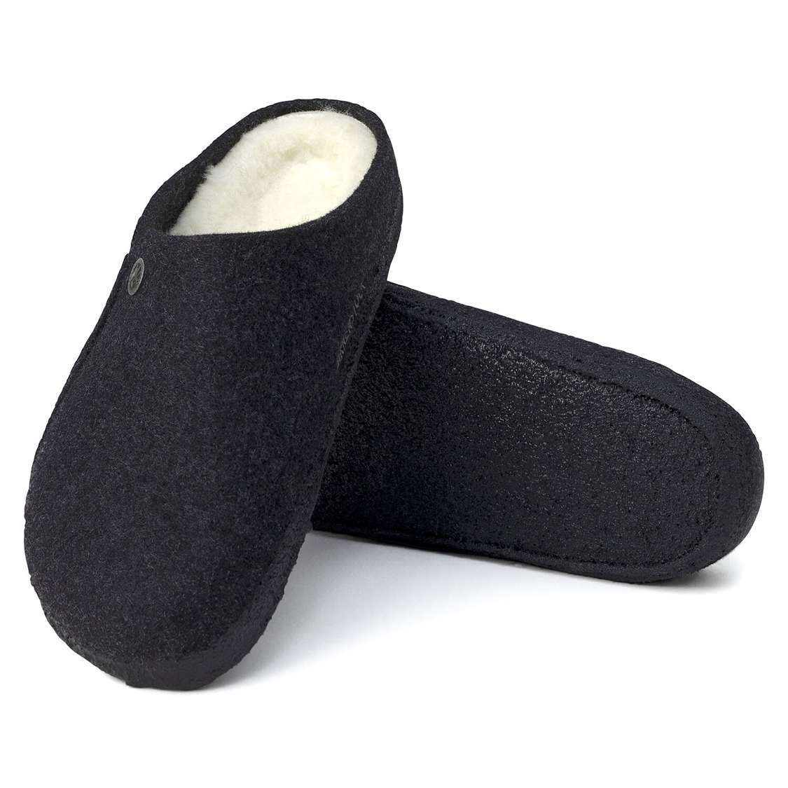 Dark Grey Birkenstock Zermatt Wool Felt Men's Clogs | ajxxookuUc7