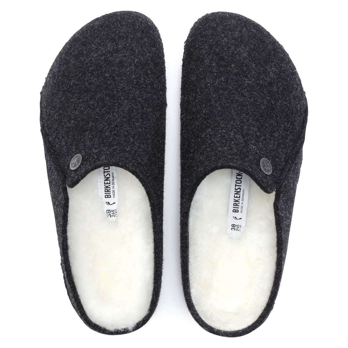 Dark Grey Birkenstock Zermatt Wool Felt Men's Clogs | ajxxookuUc7