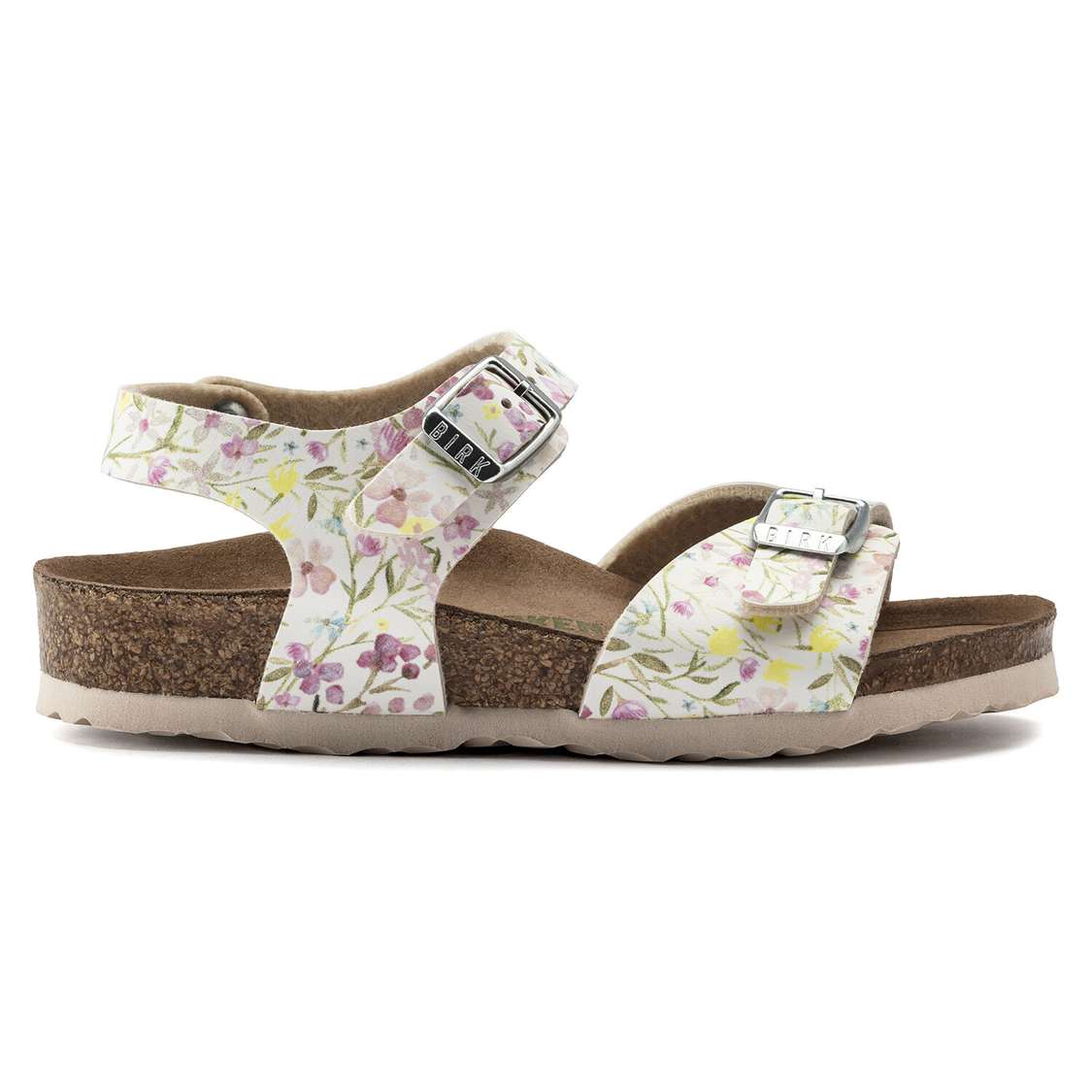 Flower White Birkenstock Rio Vegan Birko-Flor Kids' Girls Sandals | RKCHPOqgOS2