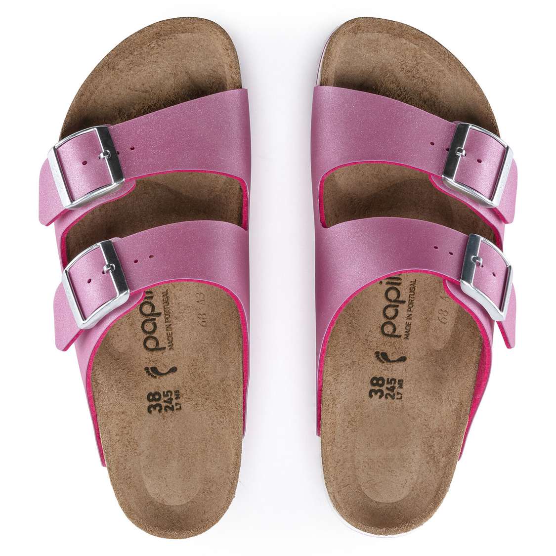 Fuchsia Birkenstock Arizona Birko-Flor Women's Platforms Sandals | QDfw5JH958j