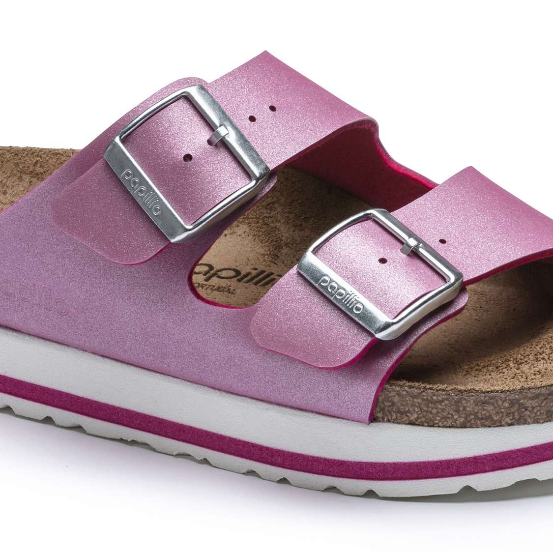 Fuchsia Birkenstock Arizona Birko-Flor Women's Platforms Sandals | QDfw5JH958j