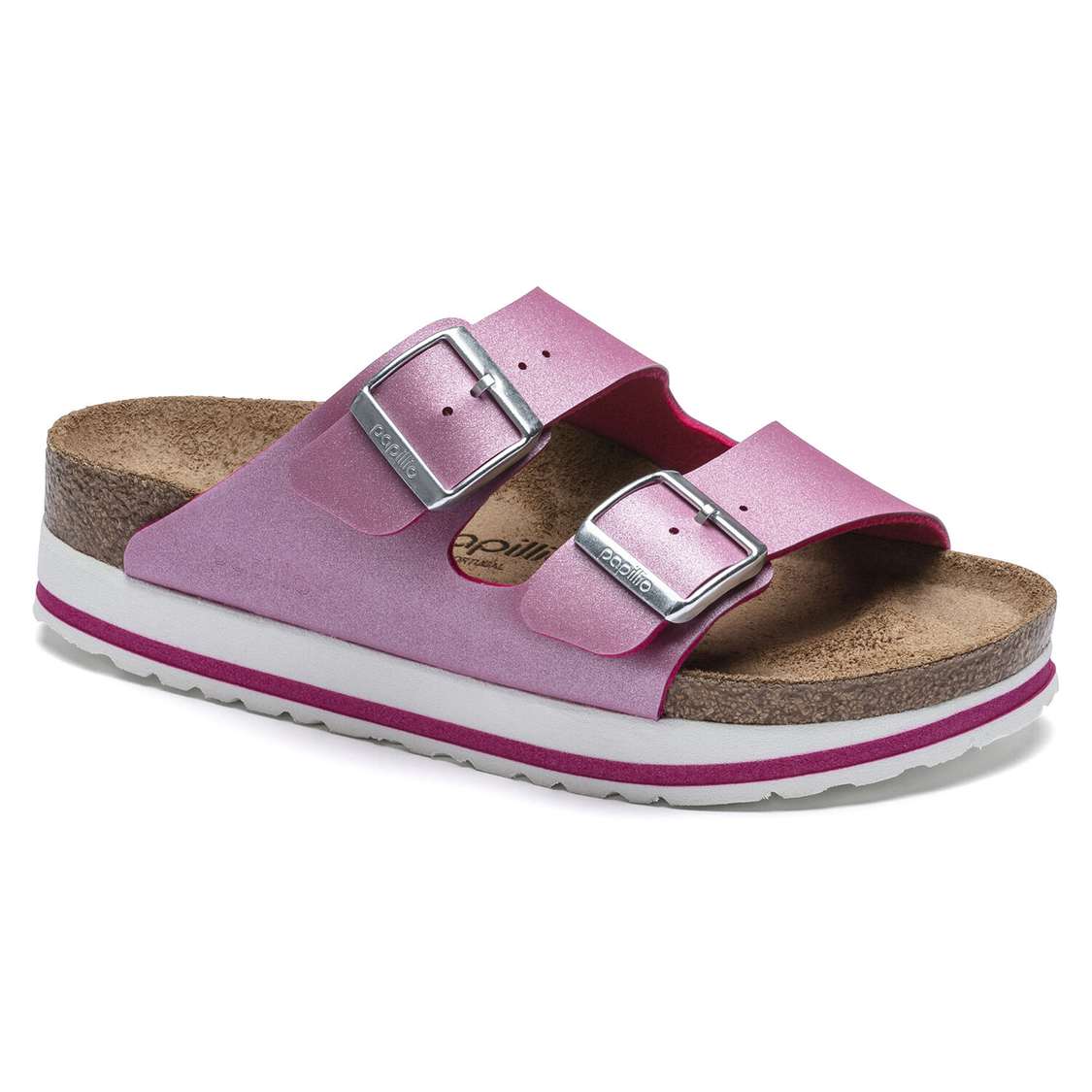 Fuchsia Birkenstock Arizona Birko-Flor Women\'s Platforms Sandals | QDfw5JH958j