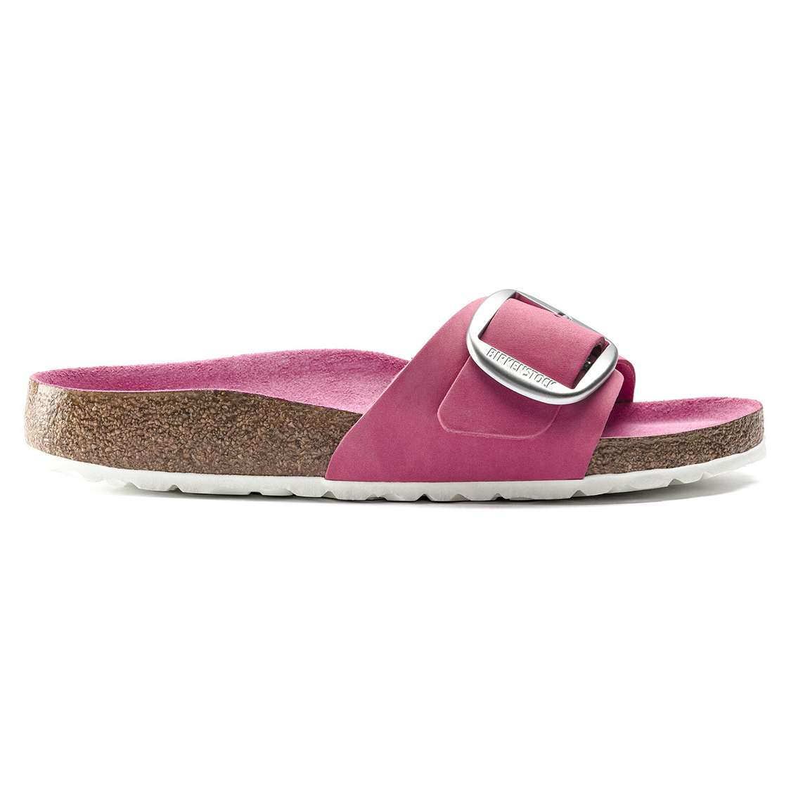 Fuchsia Birkenstock Madrid Big Buckle Nubuck Leather Women's One Strap Sandals | pqGqajQCAyu