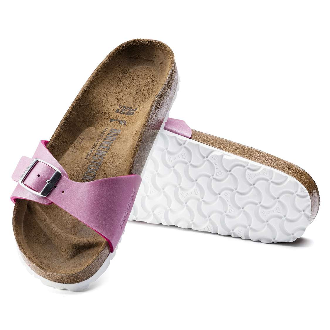 Fuchsia Birkenstock Madrid Birko-Flor Women's One Strap Sandals | BaHSxwWcB4Q