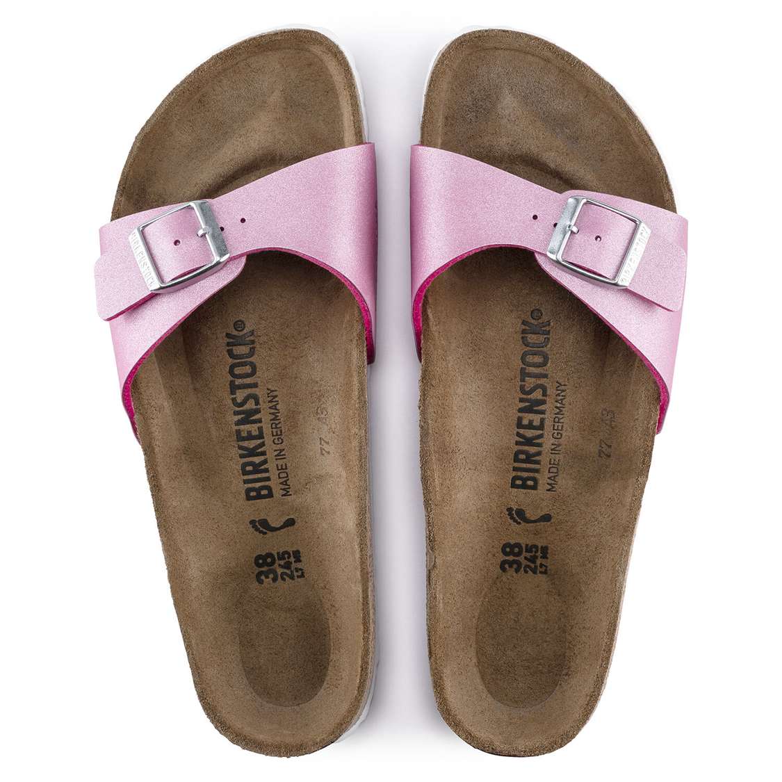 Fuchsia Birkenstock Madrid Birko-Flor Women's One Strap Sandals | BaHSxwWcB4Q