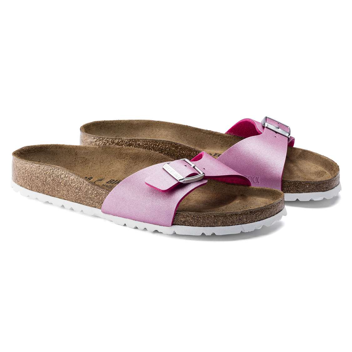 Fuchsia Birkenstock Madrid Birko-Flor Women's One Strap Sandals | BaHSxwWcB4Q