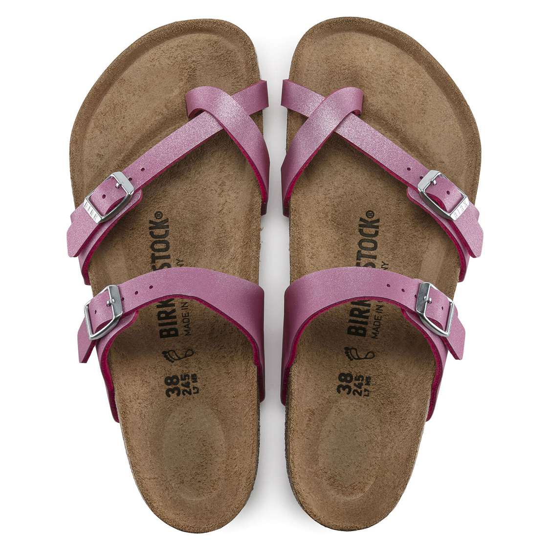 Fuchsia Birkenstock Mayari Birko-Flor Women's Two Strap Sandals | rCX1PLfYXqu