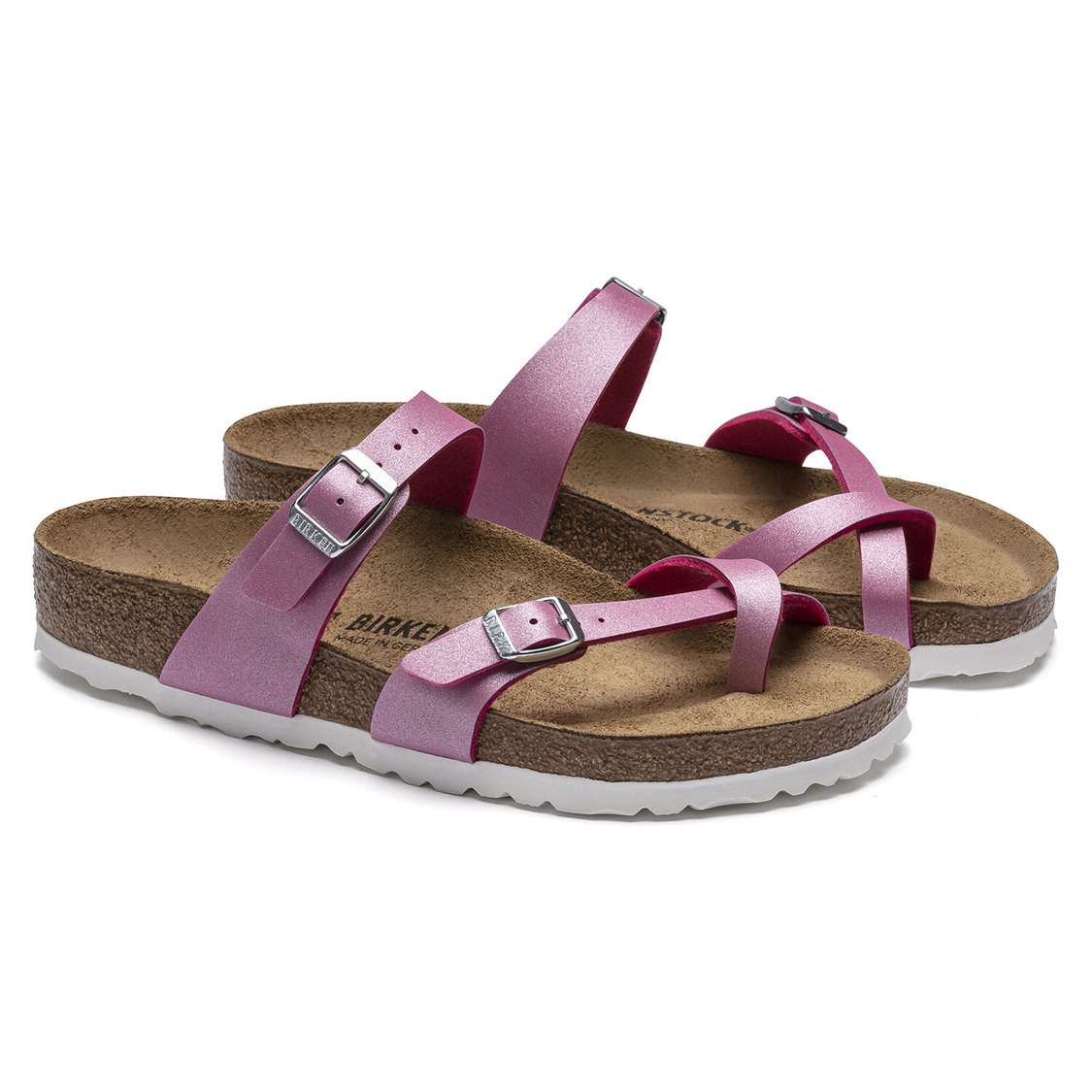 Fuchsia Birkenstock Mayari Birko-Flor Women's Two Strap Sandals | rCX1PLfYXqu