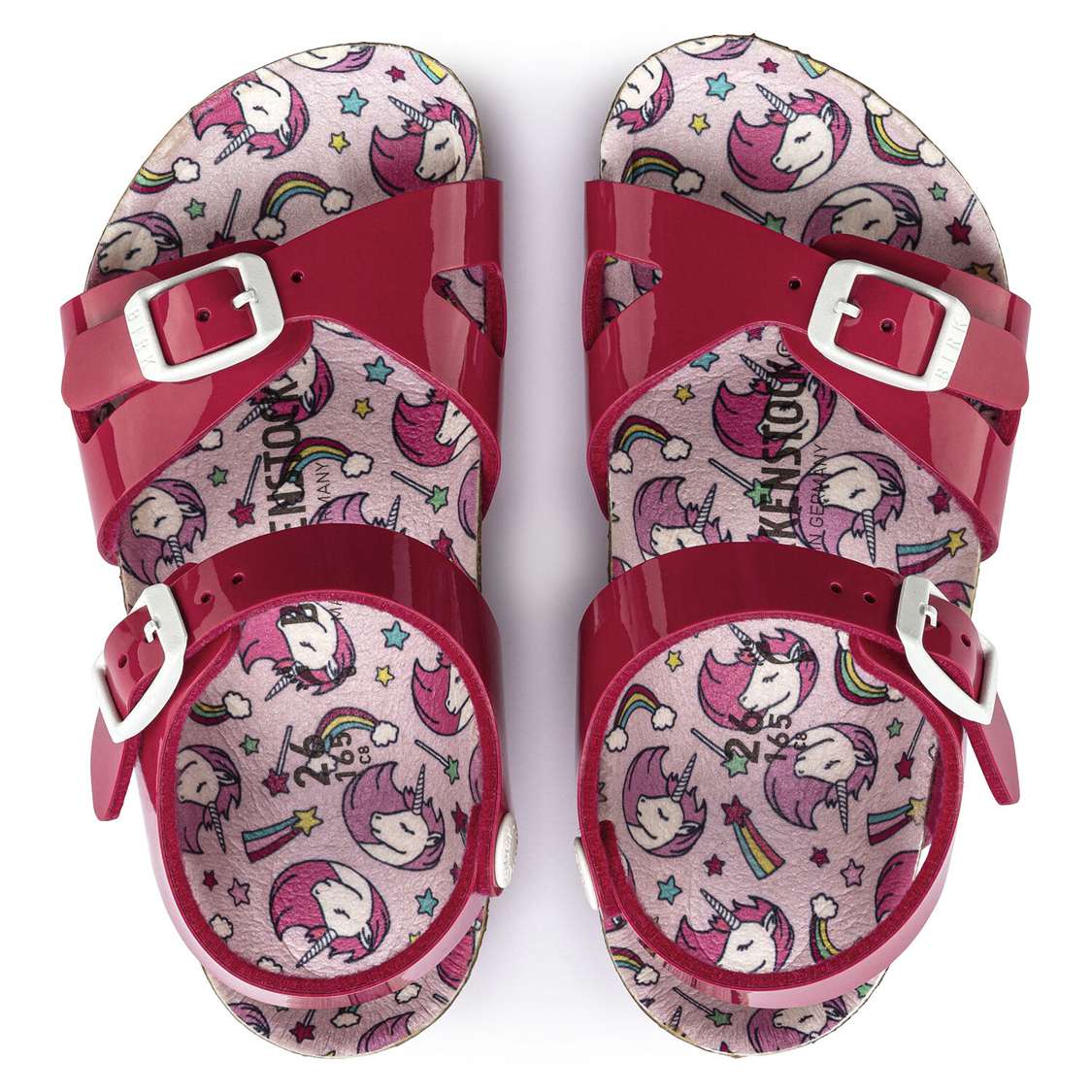 Fuchsia Birkenstock Rio Birko-Flor Kids' Girls Sandals | kqi5tgGJ5K7