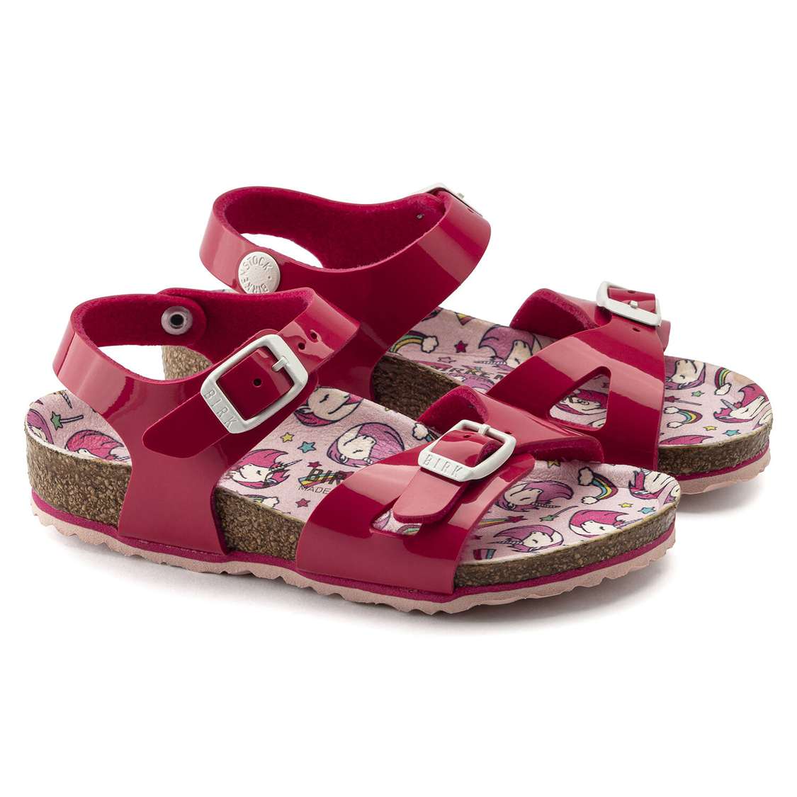 Fuchsia Birkenstock Rio Birko-Flor Kids' Girls Sandals | kqi5tgGJ5K7