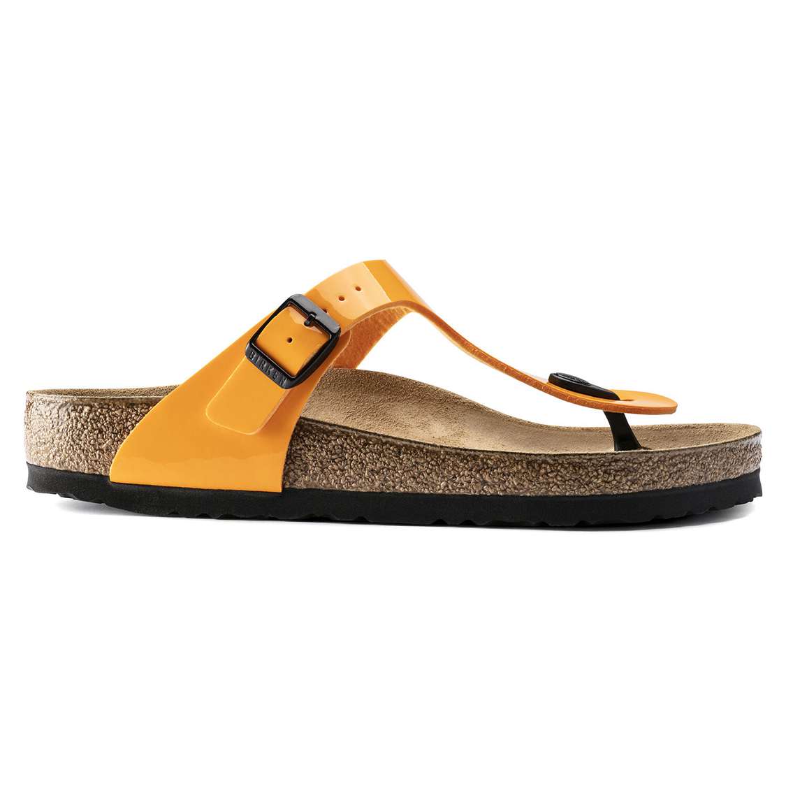 Gold Birkenstock Gizeh Birko-Flor Patent Women's Thong | P8zPxowV9YH