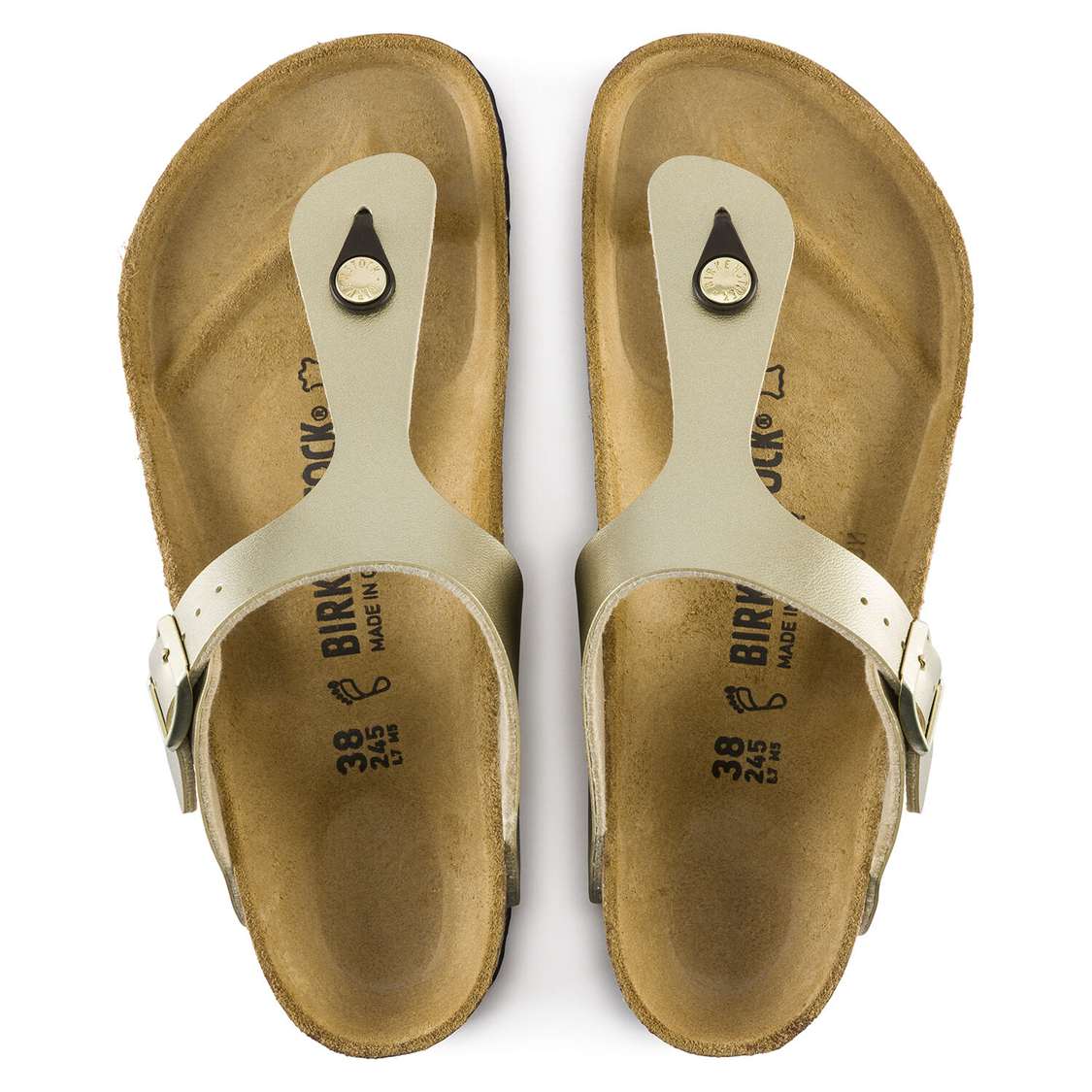 Gold Birkenstock Gizeh Birko-Flor Women's Thong | 1n2HfRQIi2X