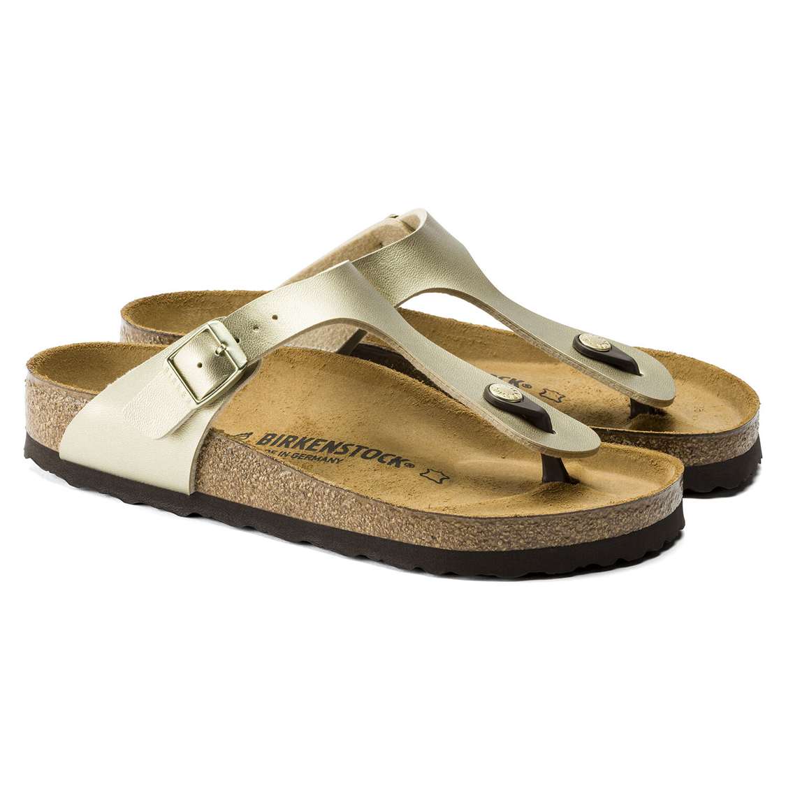 Gold Birkenstock Gizeh Birko-Flor Women's Thong | 1n2HfRQIi2X