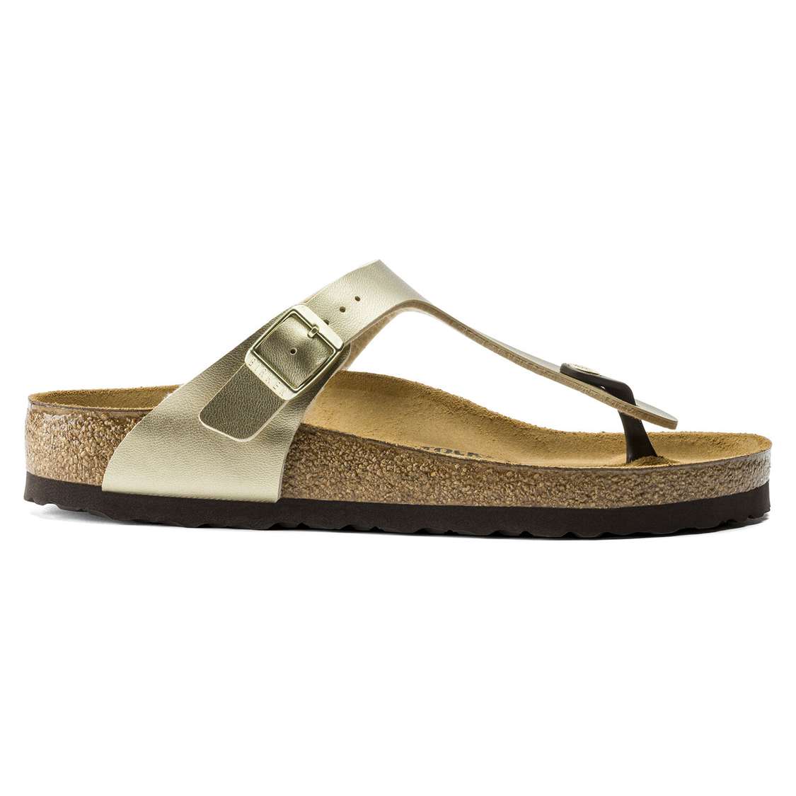 Gold Birkenstock Gizeh Birko-Flor Women's Thong | 1n2HfRQIi2X