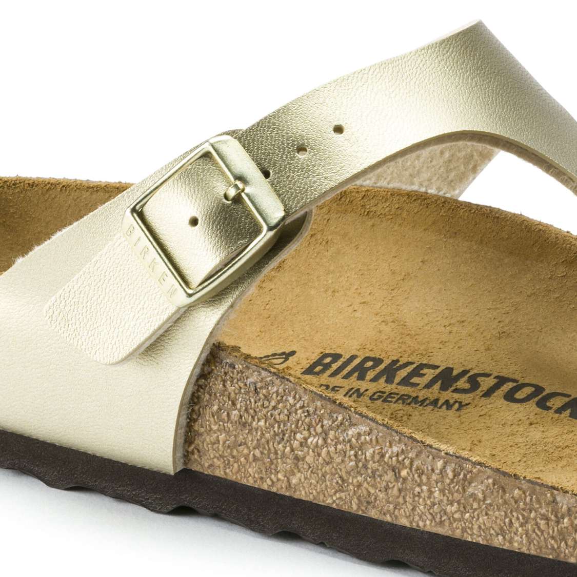 Gold Birkenstock Gizeh Birko-Flor Women's Thong | 1n2HfRQIi2X