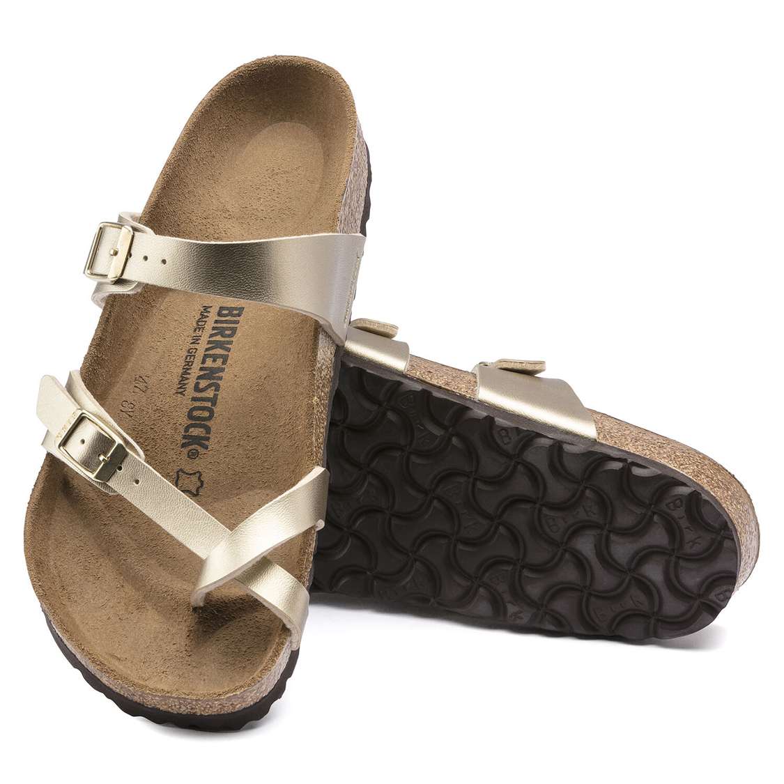 Gold Birkenstock Mayari Birko-Flor Women's Two Strap Sandals | Awz6NsHIdgr