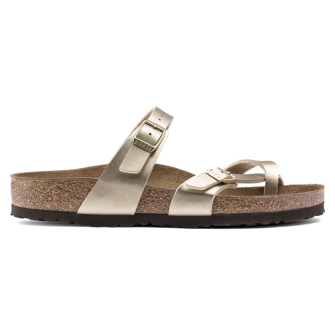 Gold Birkenstock Mayari Birko-Flor Women's Two Strap Sandals | Awz6NsHIdgr