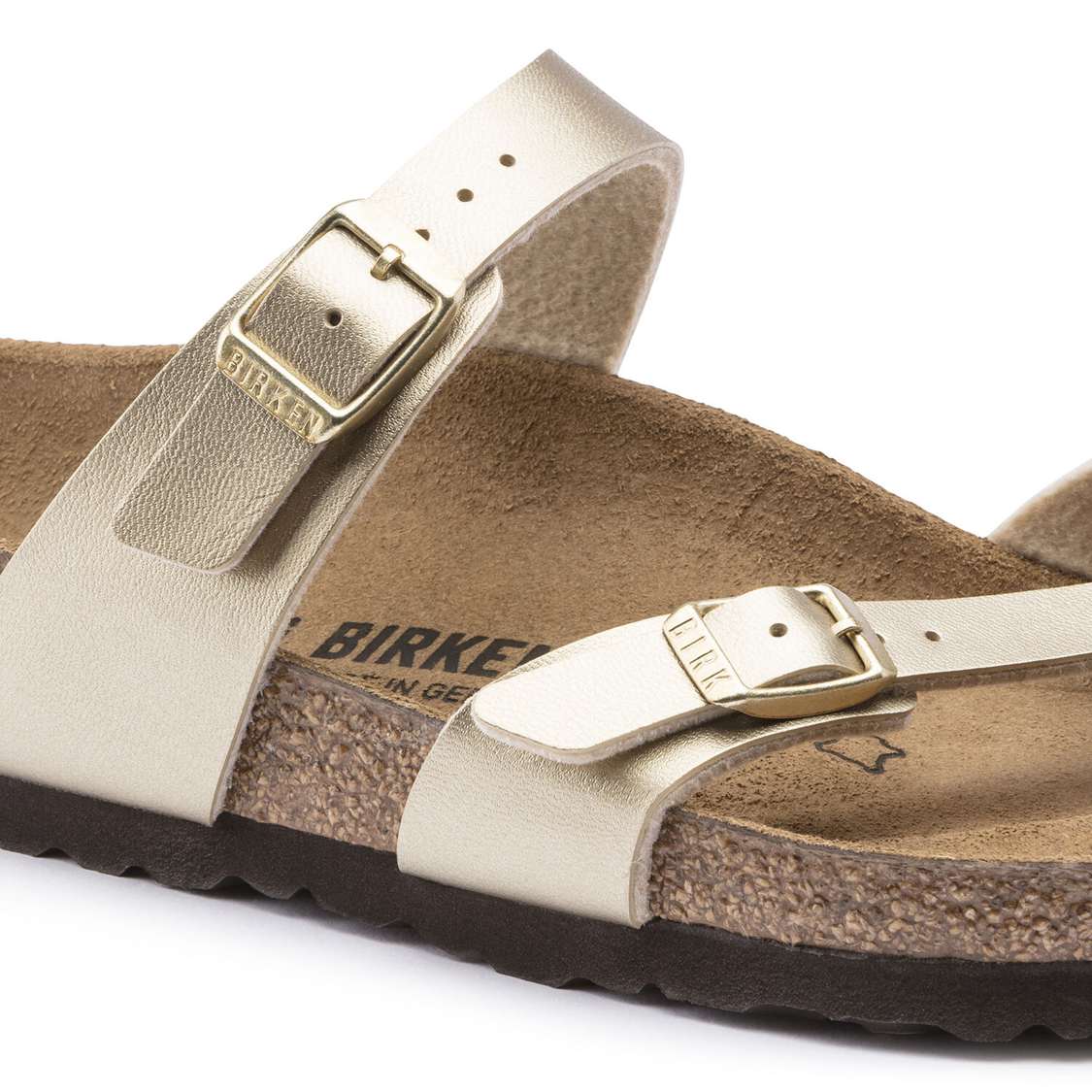 Gold Birkenstock Mayari Birko-Flor Women's Two Strap Sandals | Awz6NsHIdgr