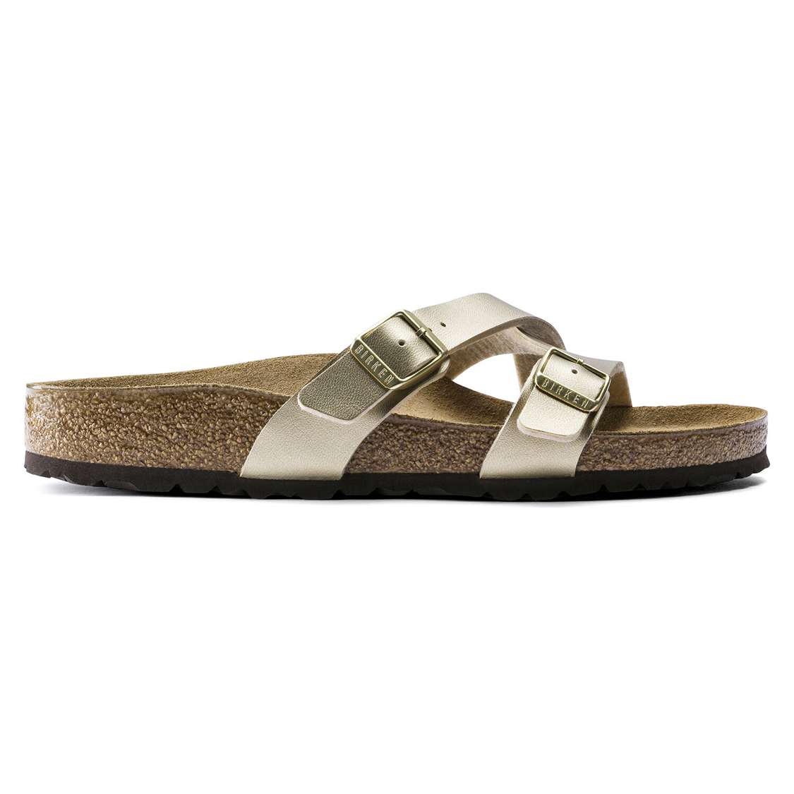 Gold Birkenstock Yao Birko-Flor Women's Two Strap Sandals | Ov6rGeAKbXI