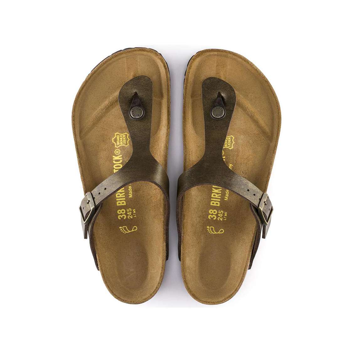 Gold Brown Birkenstock Gizeh Birko-Flor Women's Thong | EwQ7ttAOnPp